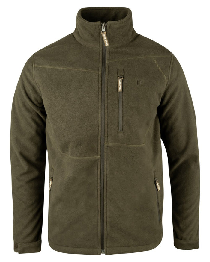 Green coloured Jack Pyke Waterproof Fleece Jacket on white background #colour_green