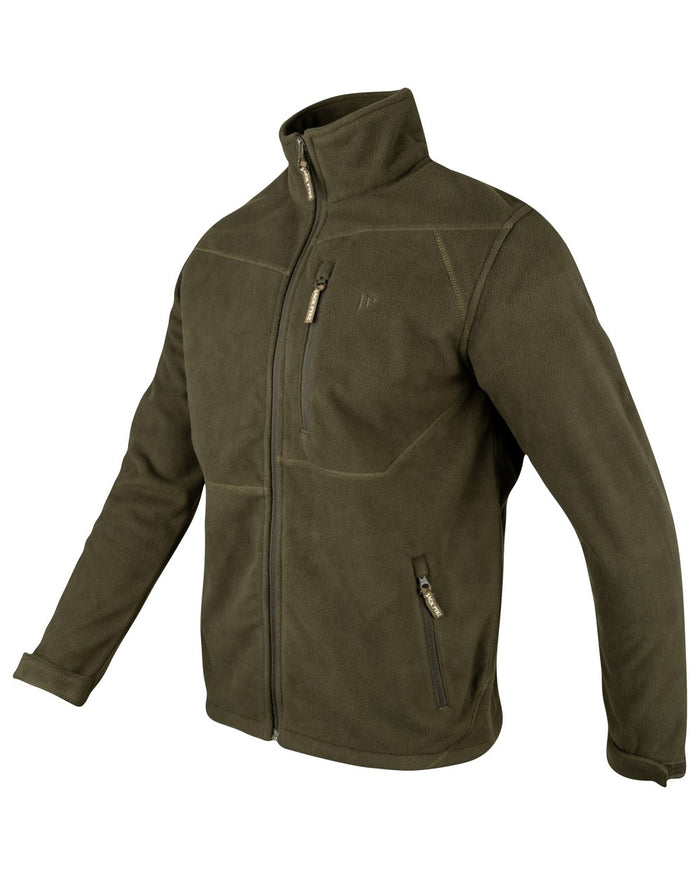 Green coloured Jack Pyke Waterproof Fleece Jacket on white background #colour_green