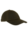 Green coloured Jack Pyke Wax Baseball Cap on white background #colour_green