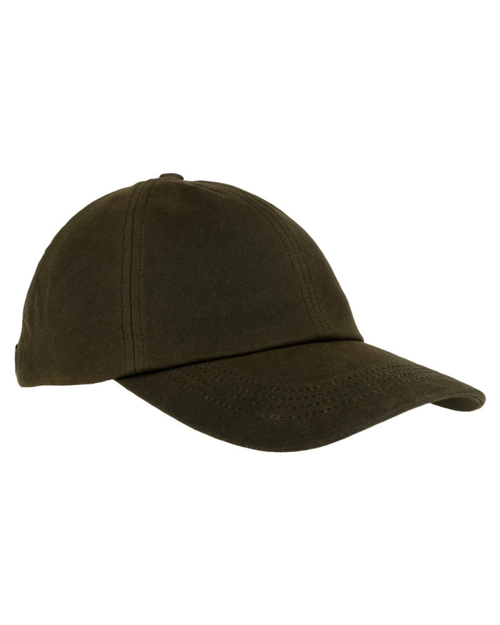Green coloured Jack Pyke Wax Baseball Cap on white background #colour_green