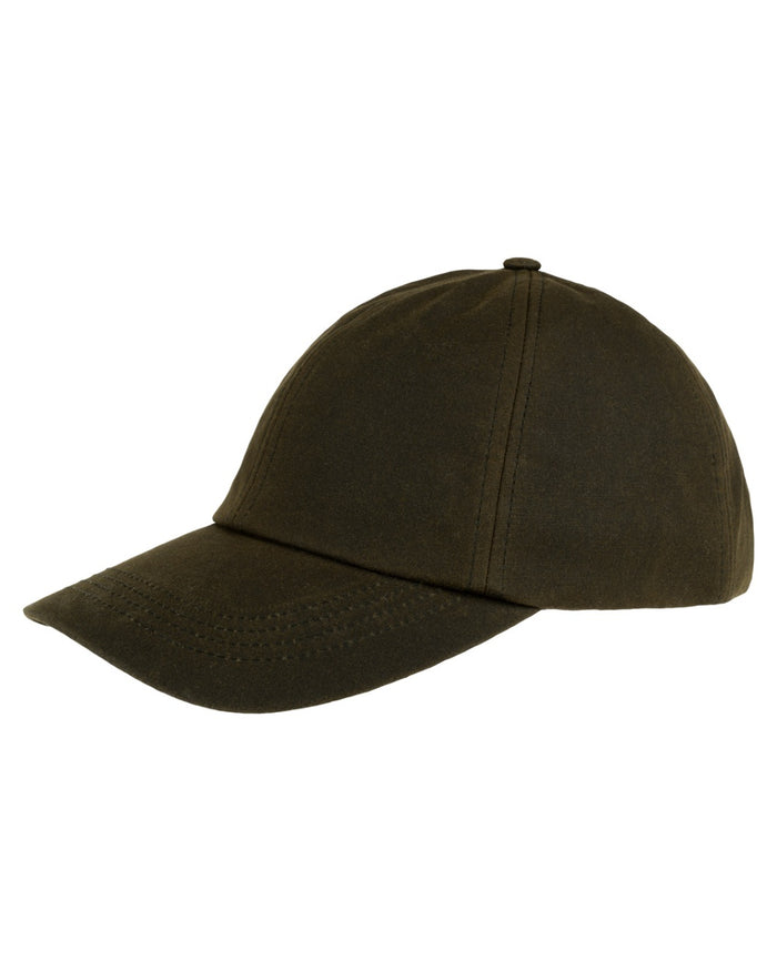 Green coloured Jack Pyke Wax Baseball Cap on white background #colour_green