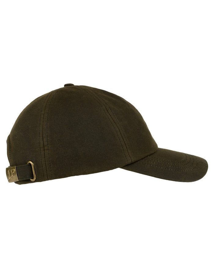 Green coloured Jack Pyke Wax Baseball Cap on white background #colour_green
