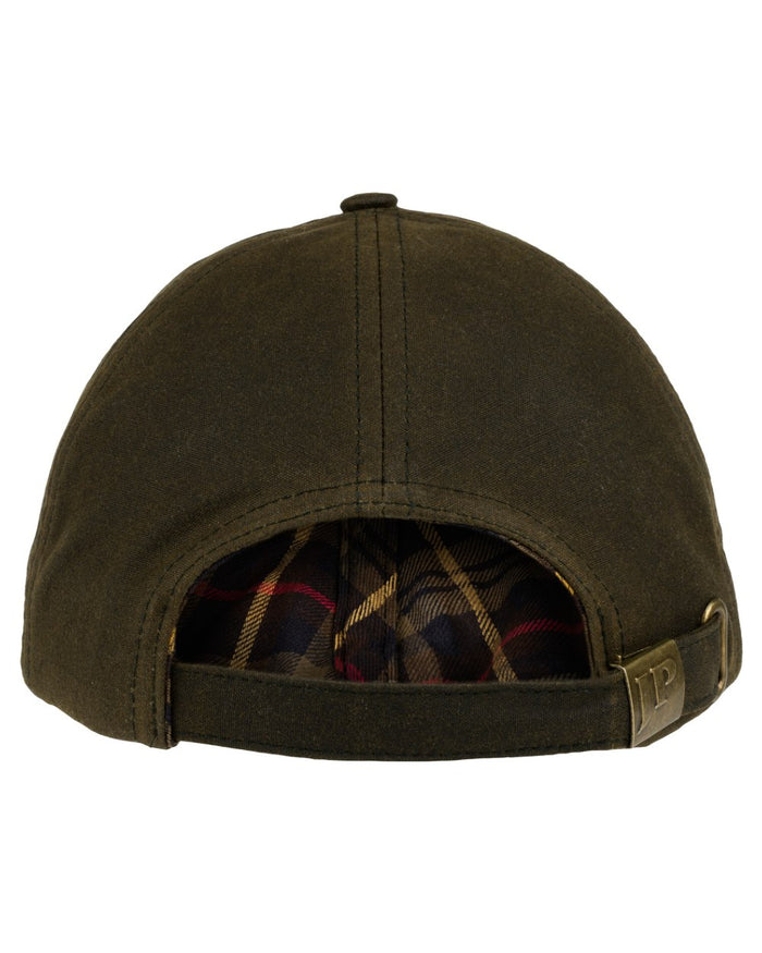 Green coloured Jack Pyke Wax Baseball Cap on white background #colour_green