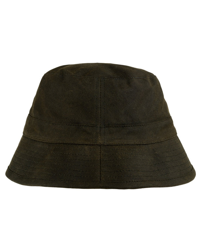 Green coloured Jack Pyke Wax Bucket Hat on white background #colour_green