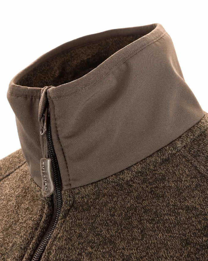 Brown coloured Jack Pyke Weardale Knitted Jacket on white background #colour_brown