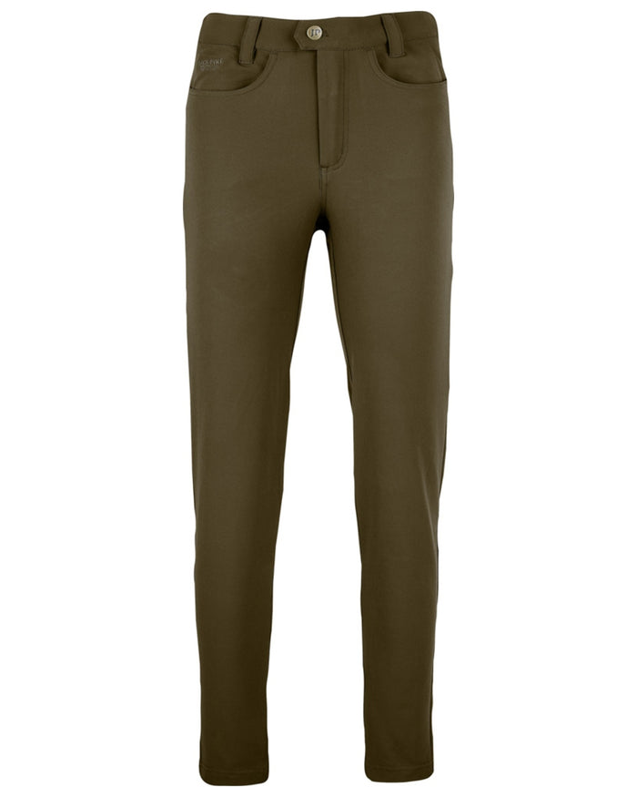 Brown coloured Jack Pyke Womens Contour Stretch Pants on white background #colour_brown