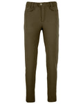 Brown coloured Jack Pyke Womens Contour Stretch Pants on white background #colour_brown