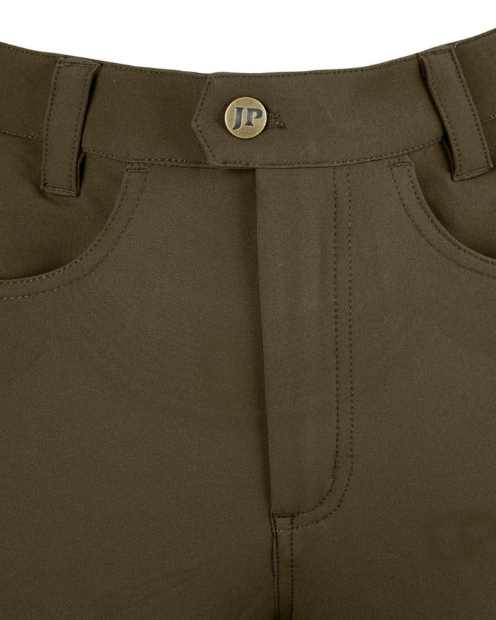 Brown coloured Jack Pyke Womens Contour Stretch Pants on white background #colour_brown