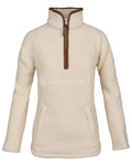 Sail Coloured Jack Pyke Womens Half Zip Sherpa Fleece Pullover on white background #colour_sail