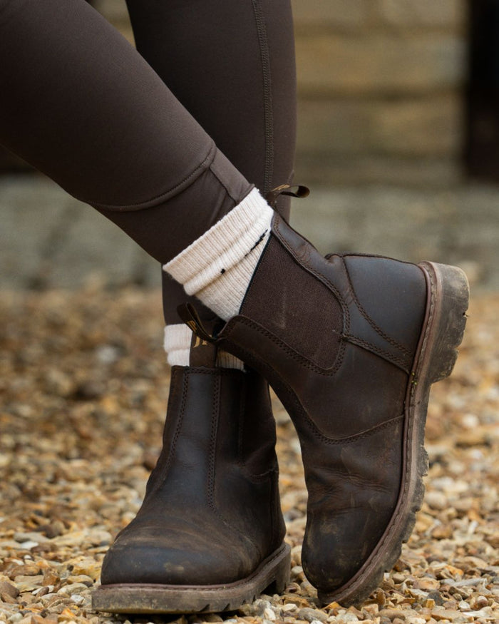 Brown coloured Jack Pyke Womens Leggings on outdoor background #colour_brown
