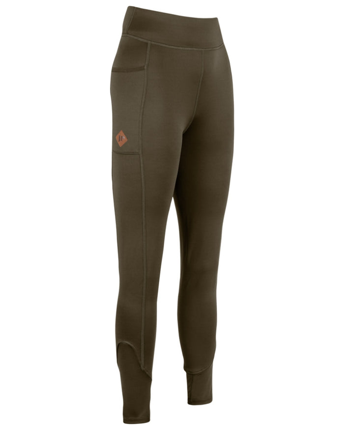 Brown coloured Jack Pyke Womens Leggings on white background #colour_brown