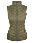 Green coloured Jack Pyke Womens Shires Gilet on white background #colour_green
