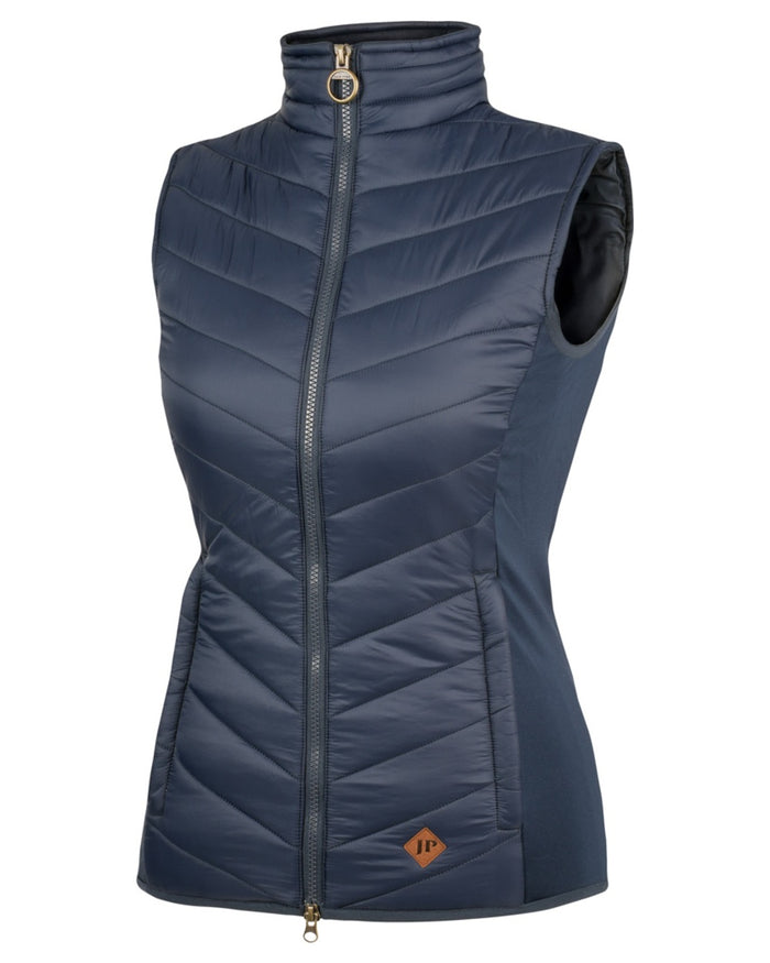 Navy coloured Jack Pyke Womens Shires Gilet on white background #colour_navy
