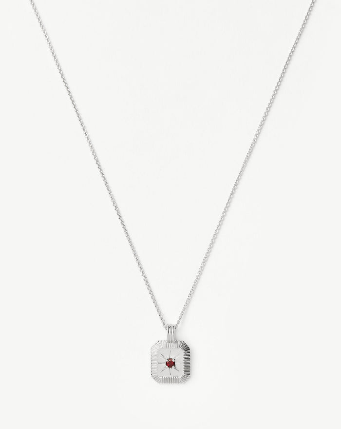 Star Ridge Birthstone Pendant Necklace - Garnet/January Necklaces Missoma