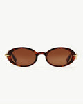 Jimmy Fairly Elvissa Oval Sunglasses | Gold Plated/Brown Tortoise Accessories Missoma