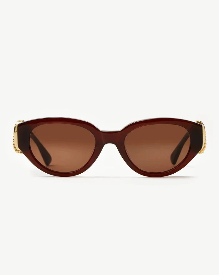 Jimmy Fairly Melissa Cat-Eye Sunglasses | Gold Plated/Brown Accessories Missoma