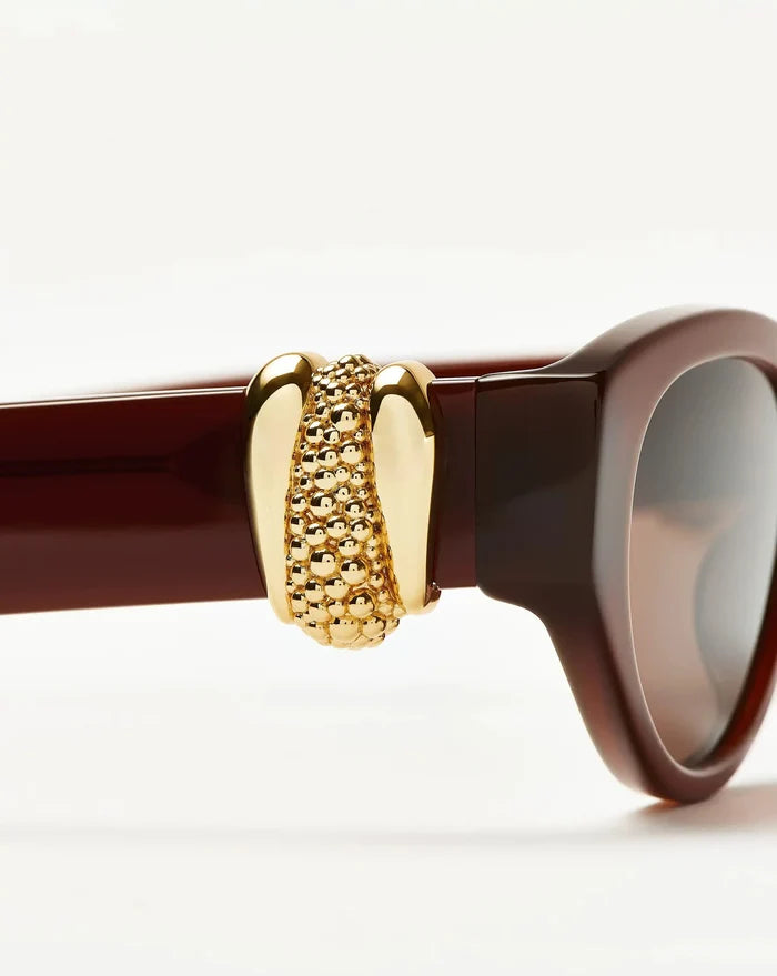 Jimmy Fairly Melissa Cat-Eye Sunglasses | Gold Plated/Brown Accessories Missoma