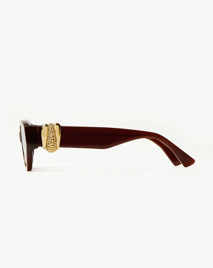 Jimmy Fairly Melissa Cat-Eye Sunglasses | Gold Plated/Brown Accessories Missoma
