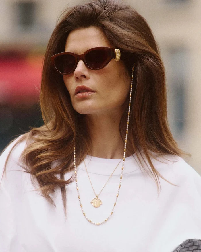 Jimmy Fairly Melissa Cat-Eye Sunglasses | Gold Plated/Brown Accessories Missoma