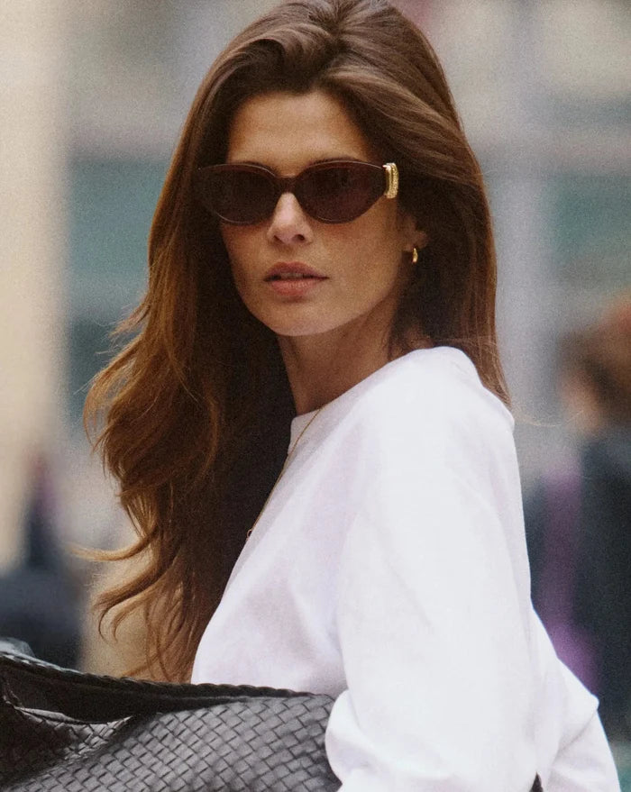 Jimmy Fairly Melissa Cat-Eye Sunglasses | Gold Plated/Brown Accessories Missoma