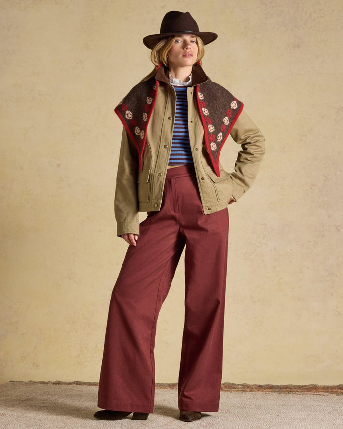 Tan Brown coloured Joules Barn Jacket on tan background #colour_tan-brown
