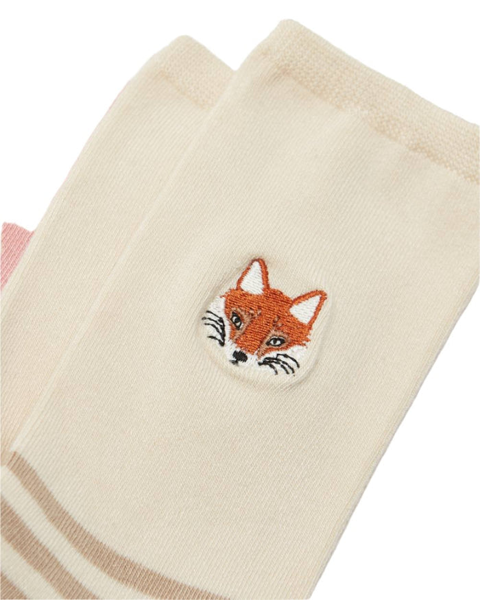 Cream Fox Coloured Joules Everyday 2 Pack Socks On A White Background #colour_cream-fox