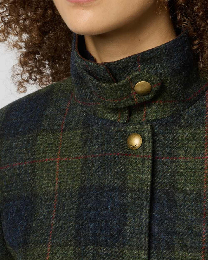 Brown Check coloured Joules Fieldcoat Tweed Jacket on studio background #colour_brown-check