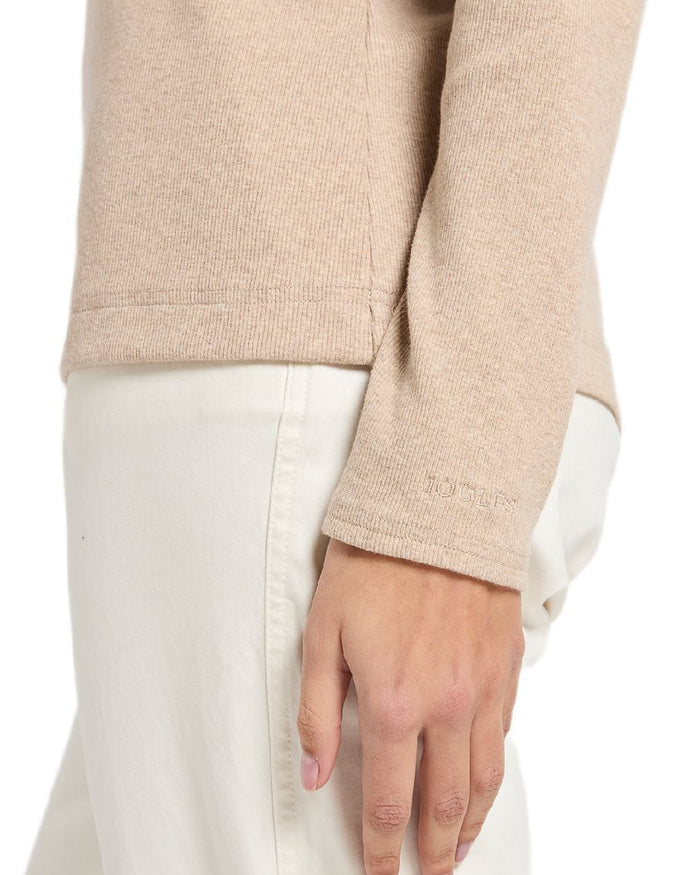Neutral Coloured Joules Womens Fairfield Jonty Polo Shirts on white background #colour_neutral