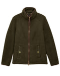 Green Coloured Joules Womens Heritage Full Zip Through Fleece on white background #colour_green