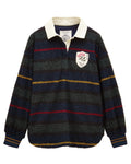 Navy Coloured Joules Womens Rugby Fleece Jacket on white background #colour_navy