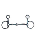 JP Korsteel Stainless Steel French Link Full Cheek Snaffle Bit on white background