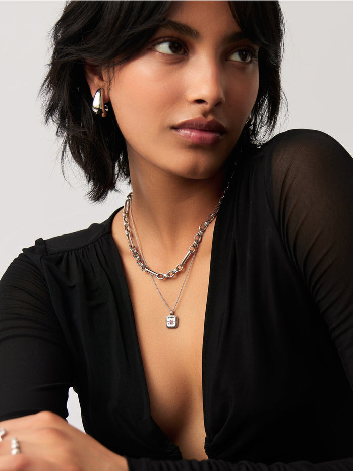 Star Ridge Birthstone Pendant Necklace - Ruby/July Necklaces Missoma
