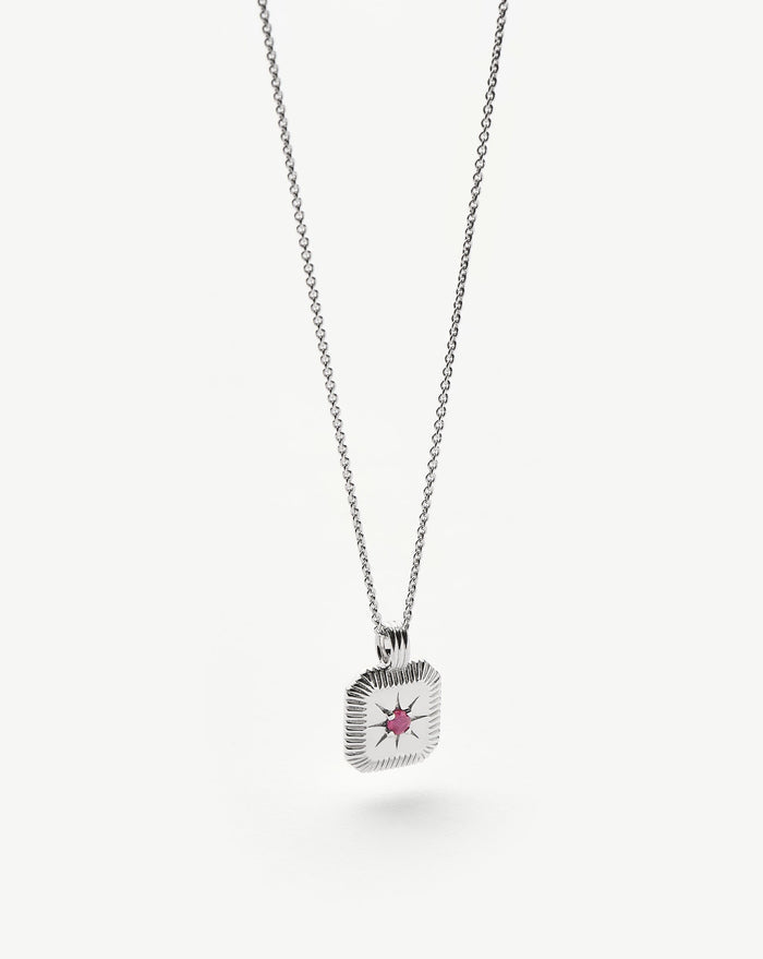 Star Ridge Birthstone Pendant Necklace - Ruby/July Necklaces Missoma