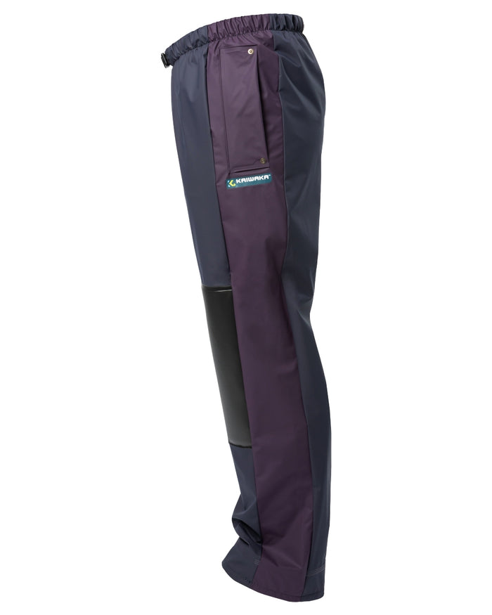 Navy coloured Kaiwaka Agtex Lady Of The Land Overtrousers on white background #colour_navy