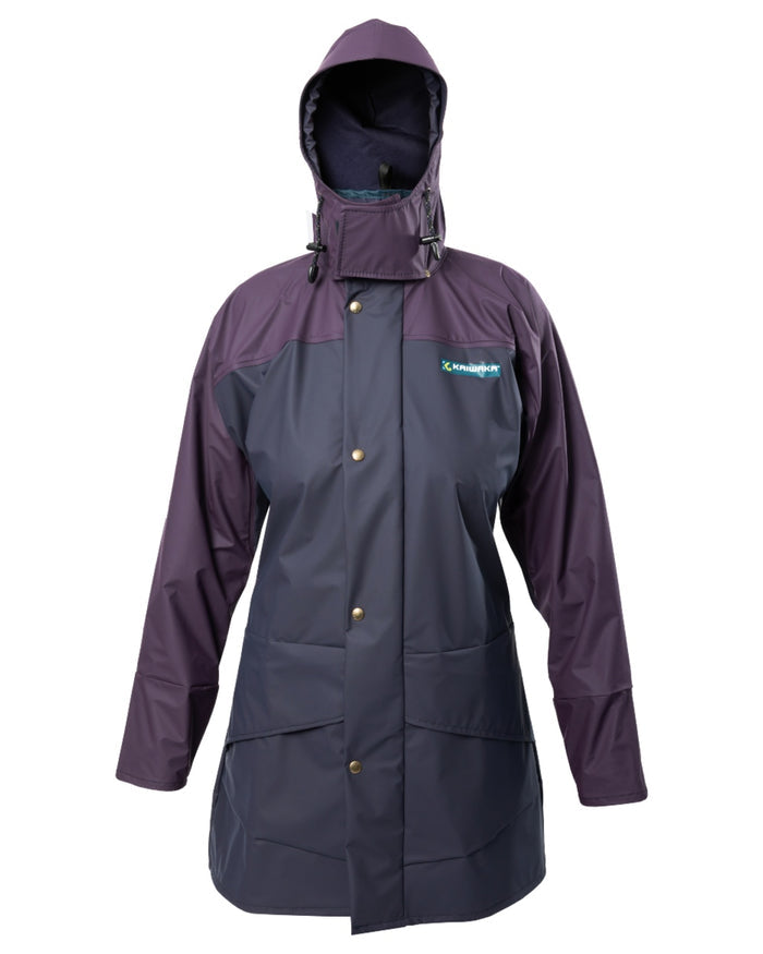 Navy coloured Kaiwaka Agtex Lady of the Land Parka on white background #colour_navy