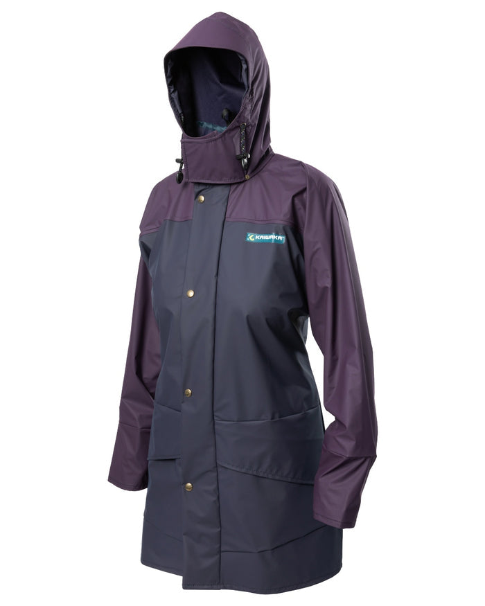 Navy coloured Kaiwaka Agtex Lady of the Land Parka on white background #colour_navy