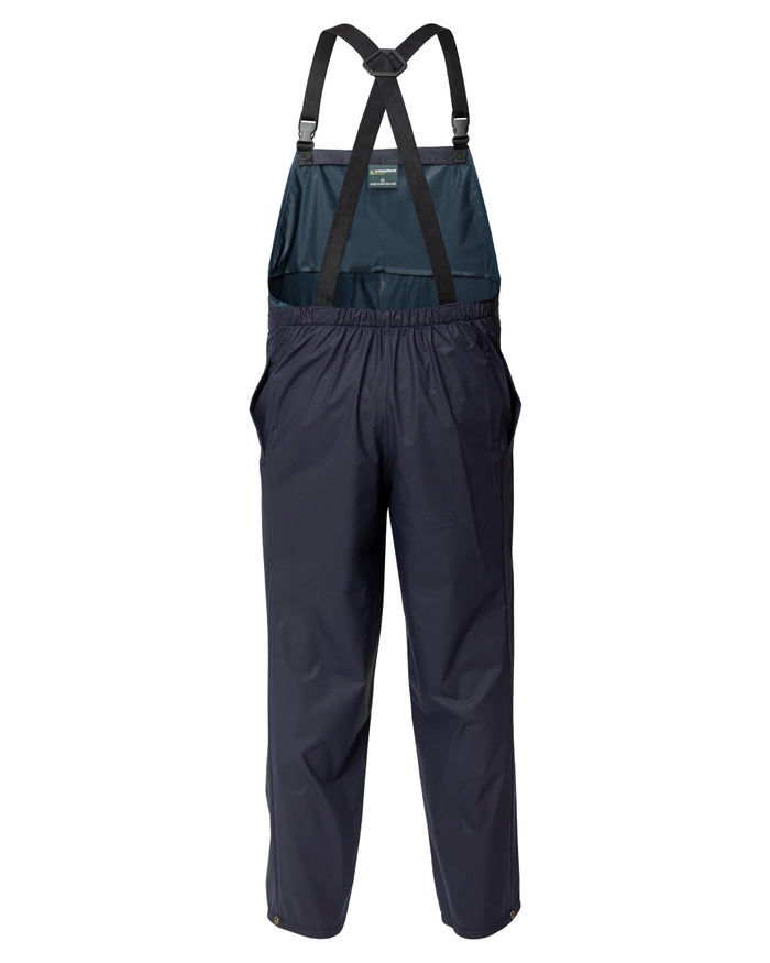 Navy coloured Kaiwaka Mens Agtex Bib Overtrousers on white background #colour_navy