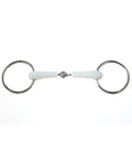 Ivory coloured Korsteel Flexi Loose Ring Snaffle Bit on white background #colour_ivory
