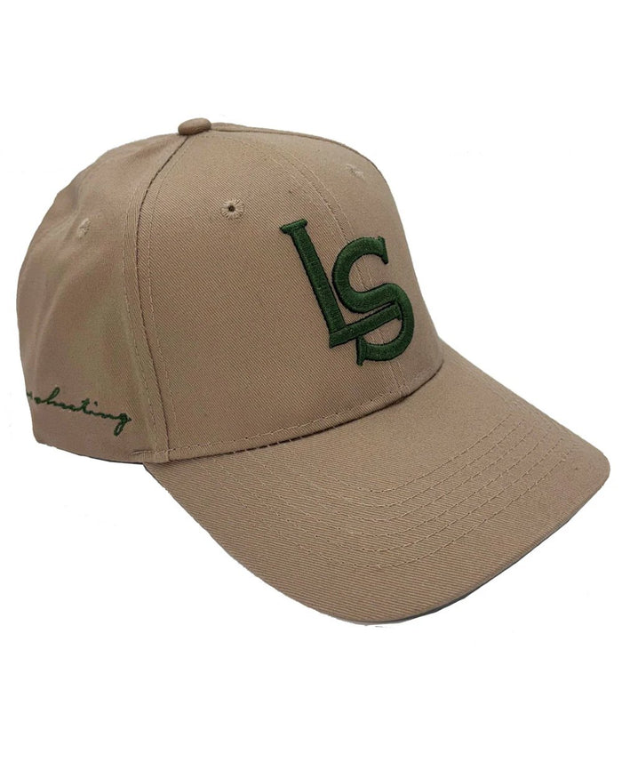 Sand Green coloured Laksen Live Shooting 3D Cap on white background #colour_sand-green