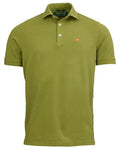 Olive coloured Laksen Mens Amalfi Polo T-Shirt on white background #colour_olive