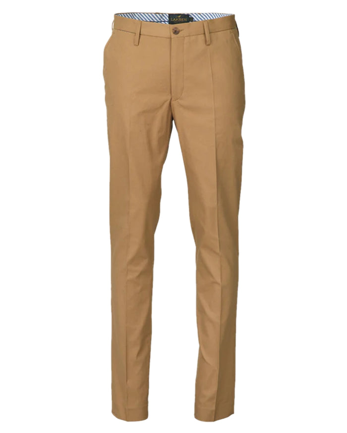 Camel Coloured Laksen Mens Cottonwoods Trousers on white background #colour_camel