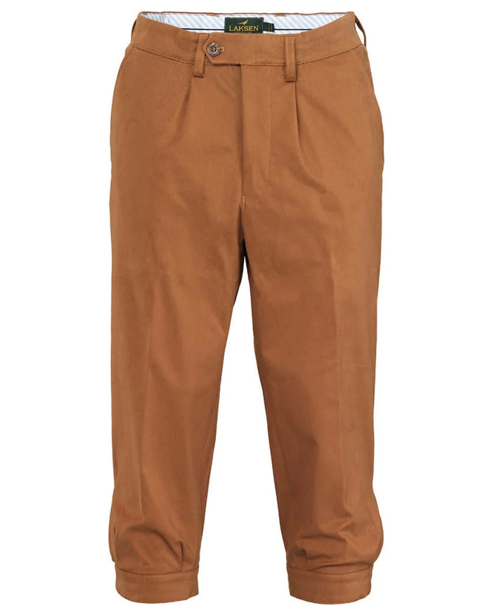 Camel coloured Laksen Mens Lumley Breeks on white background #colour_camel