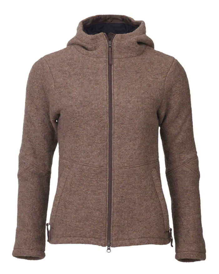Camel Coloured Laksen Womens Fiona Fleece Jacket with CTX Air on white background #colour_camel
