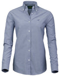 Light Blue Coloured Laksen Womens Karli Chambray Shirt on white background #colour_light-blue