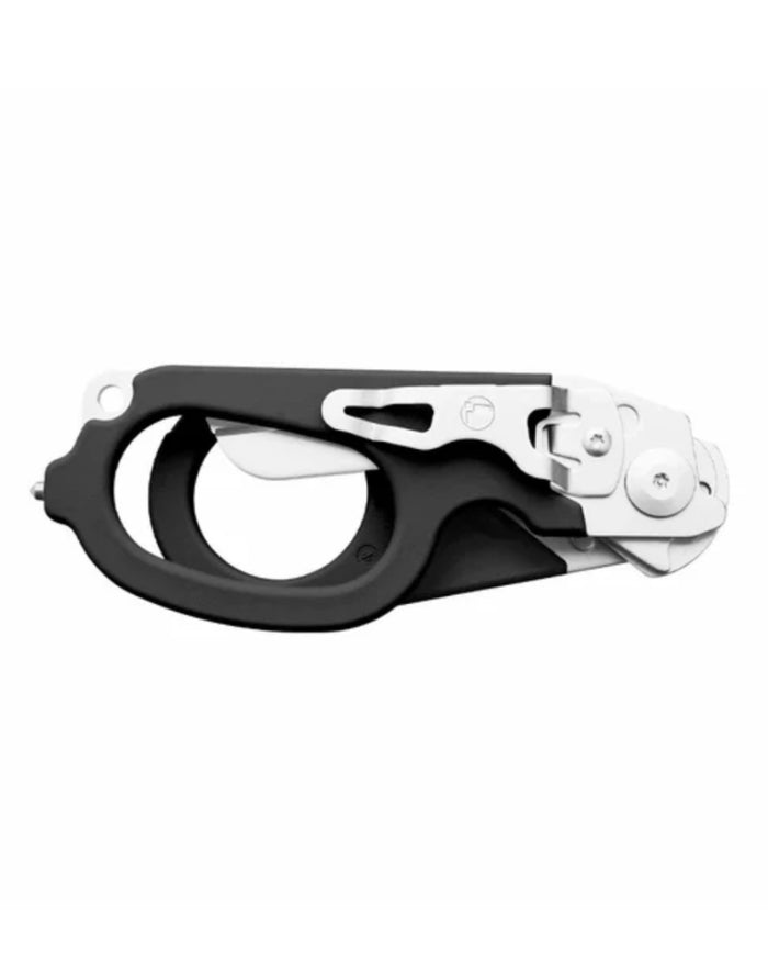 Black Coloured Leatherman Raptor Emergency Foldable Medical Shears On A White Background #colour_black