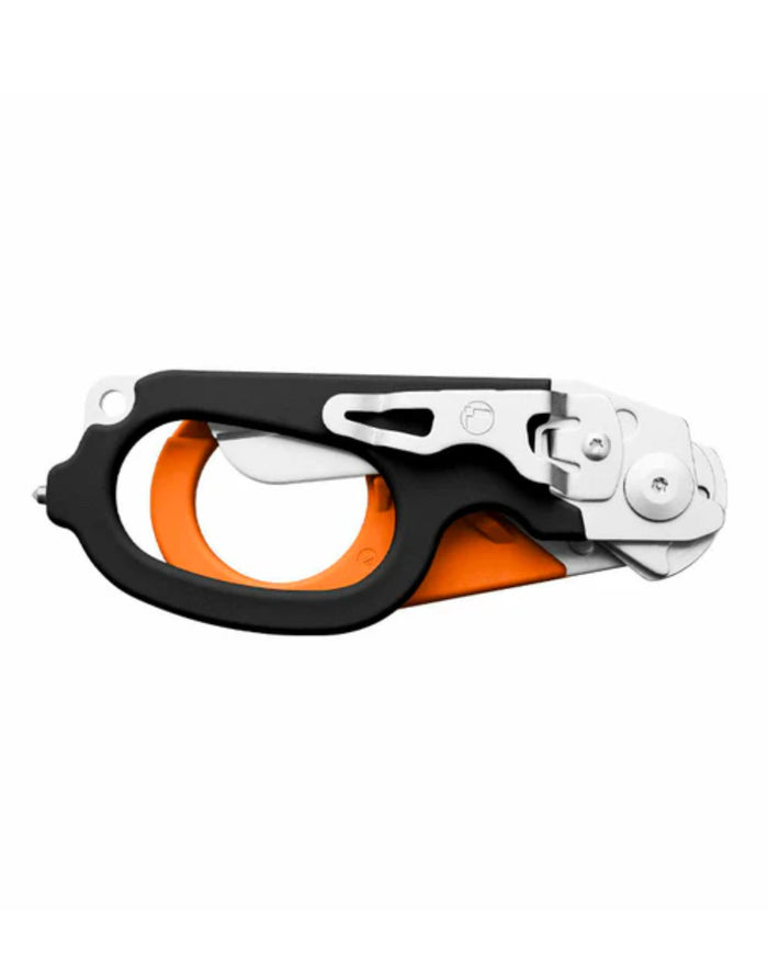 Orange Coloured Leatherman Raptor Emergency Foldable Medical Shears On A White Background #colour_orange