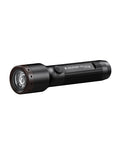 Black coloured Led Lenser P5R Core Rechargeable Torch on white background #colour_black