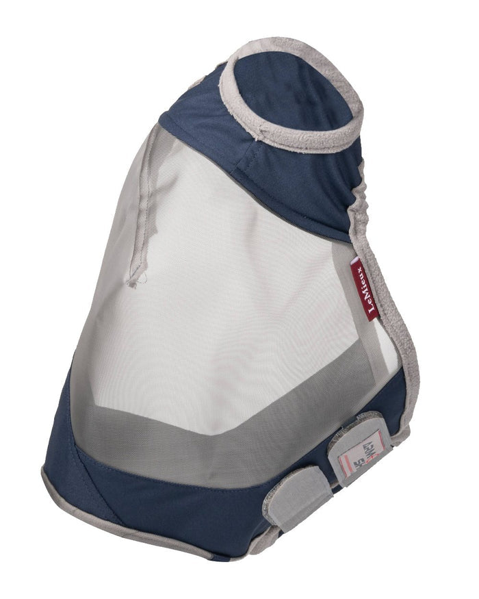 Navy coloured LeMieux ArmourShield Pro Standard Fly Mask on white background #colour_navy