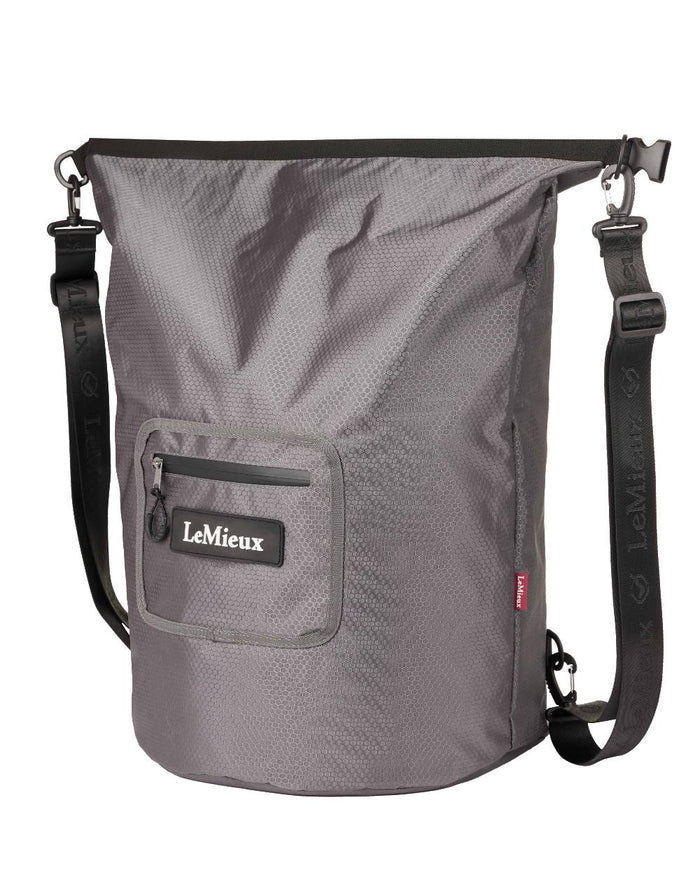 Black coloured LeMieux Carry All Backpack on white background #colour_black