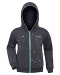 Dusk Blue coloured LeMieux Childrens Mini Charlie Zip Through Hoodie on white background #colour_dusk-blue